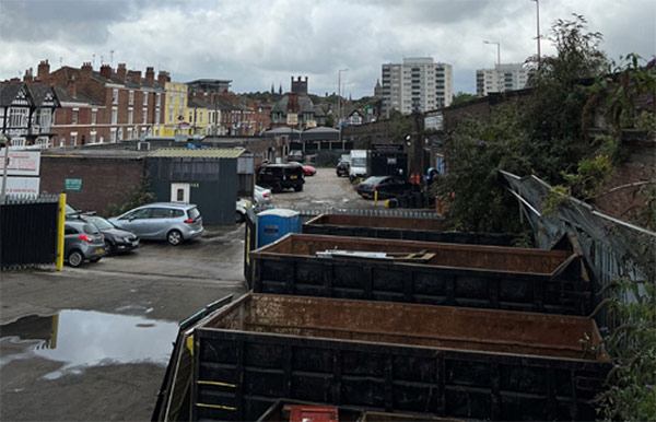 Hoole Bridge access staircase to Brook Street north